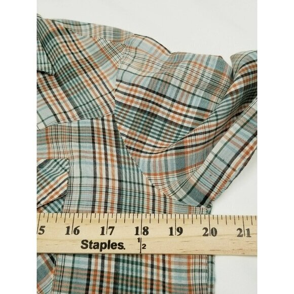 Western Top Mens 36 (Medium) Plaid Rodeo Pearl Button down long sleeve - Picture 12 of 13